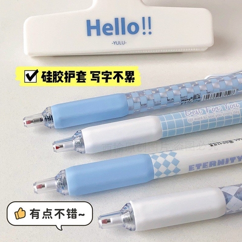 Set 4 Bút Gel Đen - Mura M8152  White &Blue