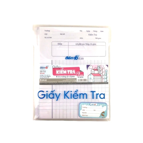 Giấy kiểm tra TP-GKT07 (4 ô ly vuông)
