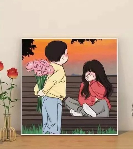 Tranh Số Hóa Cặp Đôi 30*30