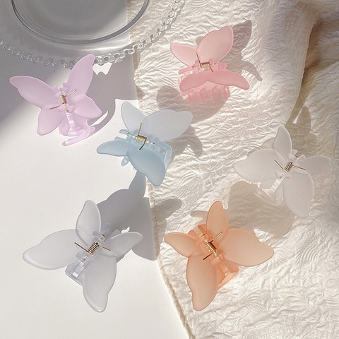 Kẹp Tóc Bướm Màu Thạch