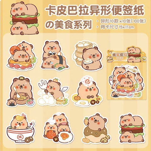 Túi 100 Tờ Note Hình Capybara