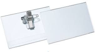 Bảng tên nhựa cứng 5,5x8,5cm có kẹp - mỏng