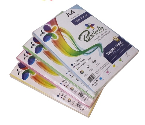Bìa màu A4 160 gsm dạ quang