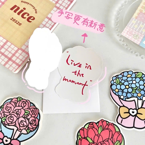 Thiệp Hoa Kèm Phong Bì Trắng