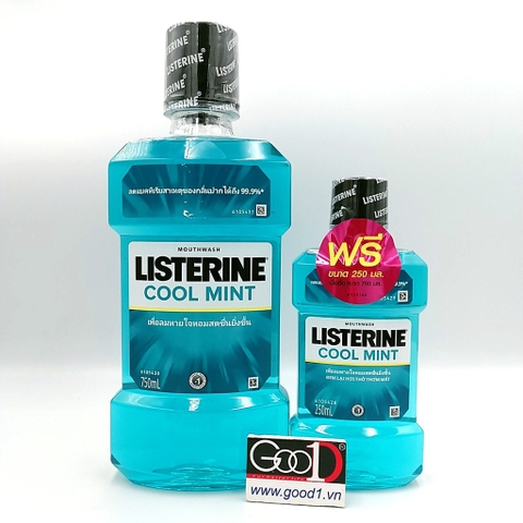 Nước Súc Miệng Listerine Thái 750+250