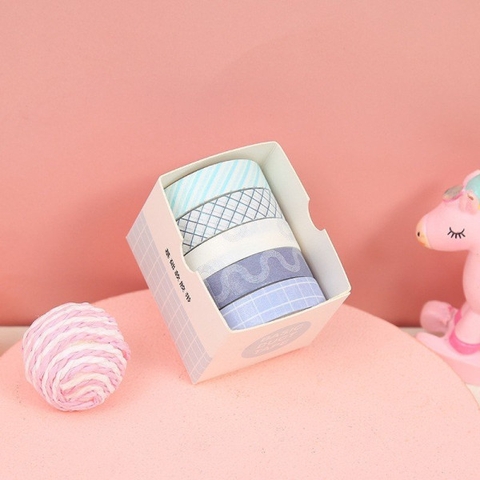 Washi 5 Cuộn Họa Tiết Nhiều Mẫu
