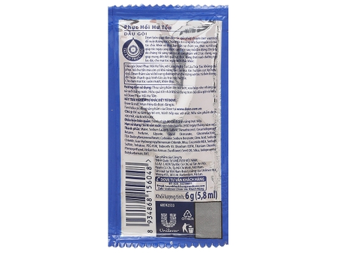 Dầu gội Dove phục hồi hư tổn 5.8ml x 12 gói