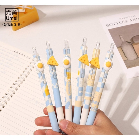 Set 6 Bút Gel Đen - Umei Sea Salt & Cheese