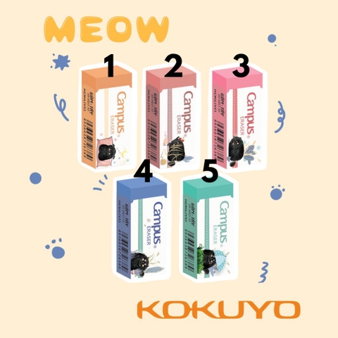 Gôm Tẩy Meow (5 màu) ER-MEO-30