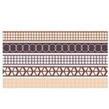 Bộ 5 Washi Tape WA01 - Màu Nâu