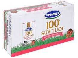 Sữa Tươi Vinamilk 100% vị Dâu - 180ml