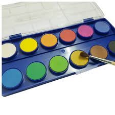 Màu Nước Khô Tempera Masterart 12 màu Hộp nhựa