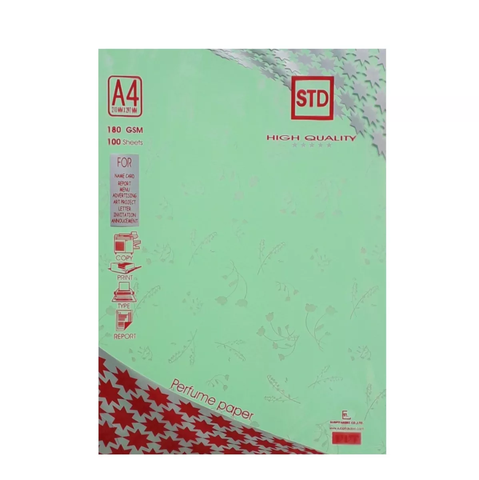 Bìa thơm A4 STD - 180gsm - xanh lá