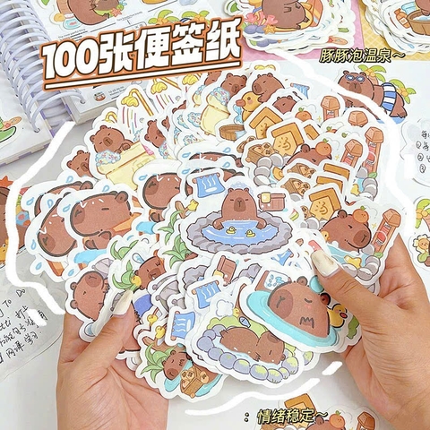 Túi 100 Tờ Note Hình Capybara