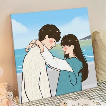 Tranh Số Hóa Cặp Đôi 30*30