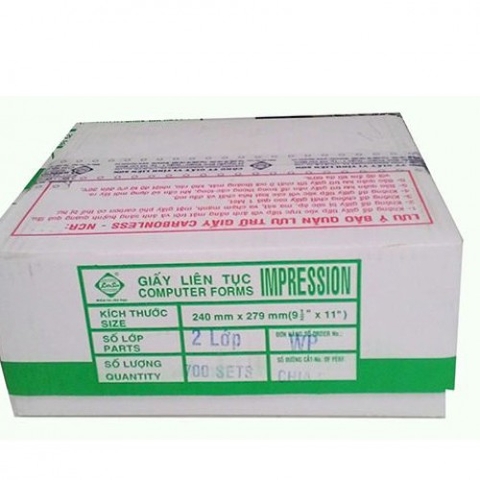 Giấy liên tục 240x279mm - chia 2