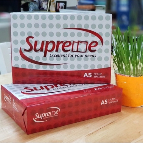 Giấy in A5 Supreme 70 gsm