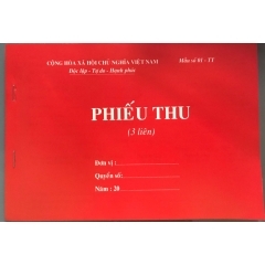 Phiếu thu 3 liên 13x19cm HN