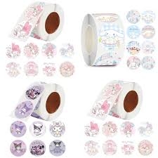 Cuộn 500 Sticker Melody Hồng