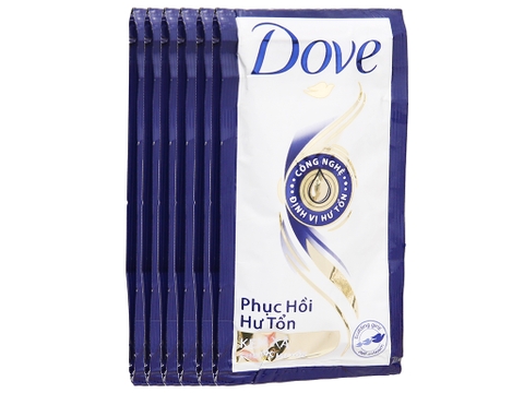 Dây kem xả Dove phục hồi hư tổn 6.1ml x 12 gói