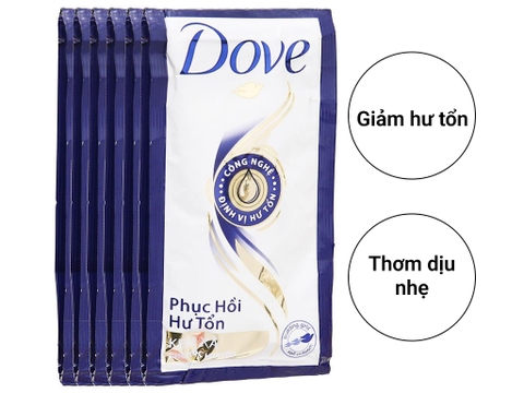 Dây kem xả Dove phục hồi hư tổn 6.1ml x 12 gói