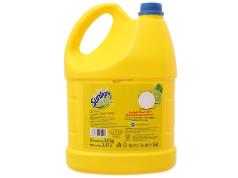 Nước rửa chén Sunlight Chanh 100 -  Can 3.48 lít