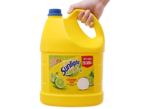 Nước rửa chén Sunlight Chanh 100 -  Can 3.48 lít