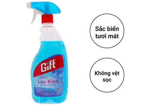 Lau kính Gift Sắc biển 580 ml