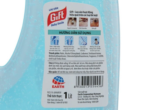 Lau sàn Gift Baby Smile 1 lít