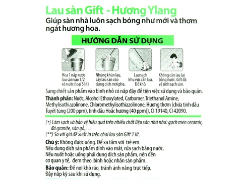 Lau sàn Gift Hương Ylang 3,8 kg