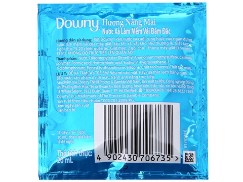 Nước xả Downy hương nắng mai 10 góix20ml