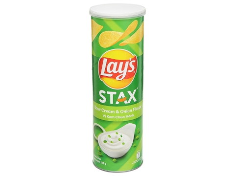 Bánh Snack Lays Stax Sour Cream & Onion - Hủ