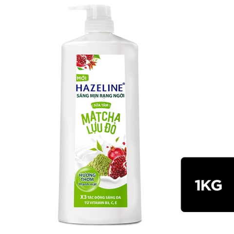 Sữa tắm Hazaline Matcha Lựu Đỏ- 995ml