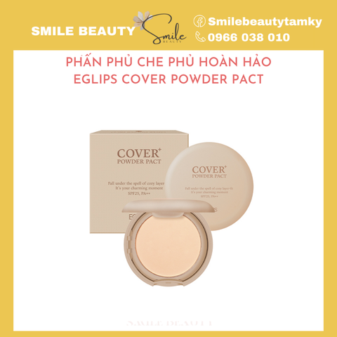 Phấn Phủ siêu mịn, che phủ hoàn hảo Cover powder Pact Eglips SPF 25 PA++ 9g màu 23