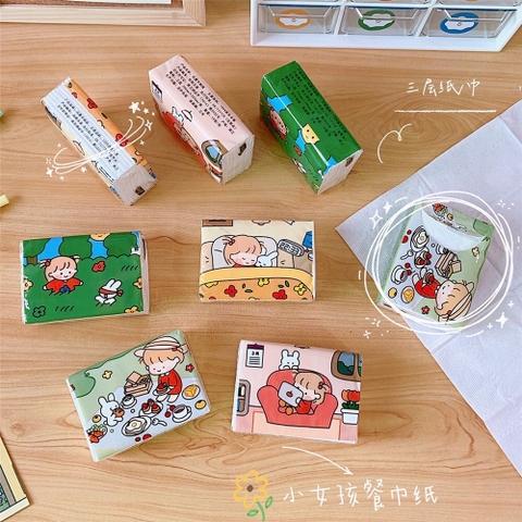 Giấy ăn khô cô bé Nhật Bản dễ thương