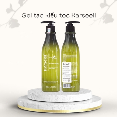 Gel Karseell bọt giữ nếp tóc, bóp xoăn tạo kiểu