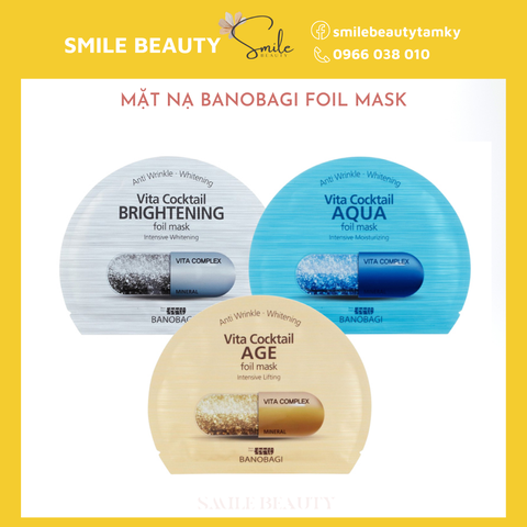 Miếng lẻ Mặt nạ giấy bạc Banobagi Vita Cocktail Foil Mask