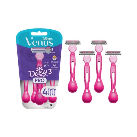Dao Cạo Nữ Gillette Venus Daisy 3 Pro - Hộp 4 Cây