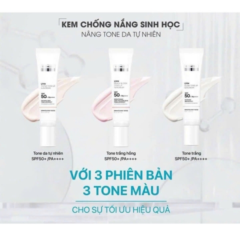 Kem Chống Nắng Nâng Tone, Kiềm Dầu Biomeek UVM TONE UP Suncream SPF50+ PA++++ 30ml