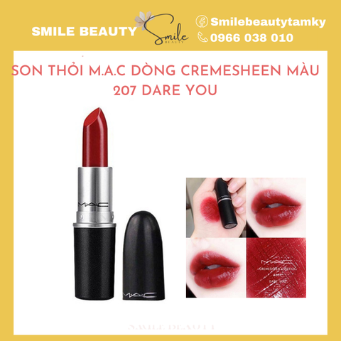 Son MAC dòng Cremesheen màu Dare You 207 Đỏ Lạnh