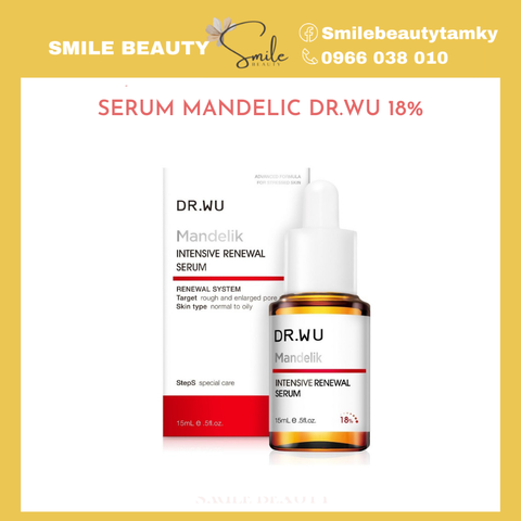 Serum tẩy da chết, trị mụn Dr.wu Mandelic Acid 18%