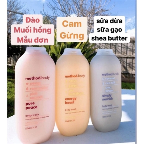 Sữa tắm Method Body Úc 532ml