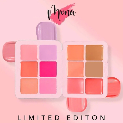Má hồng kem Mona Cream Palette 12 Ô