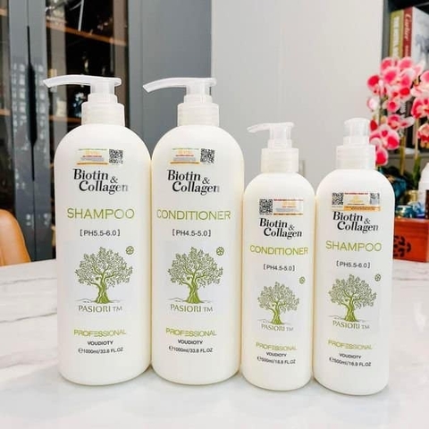 Cặp gội xả Biotin trắng - phục hồi