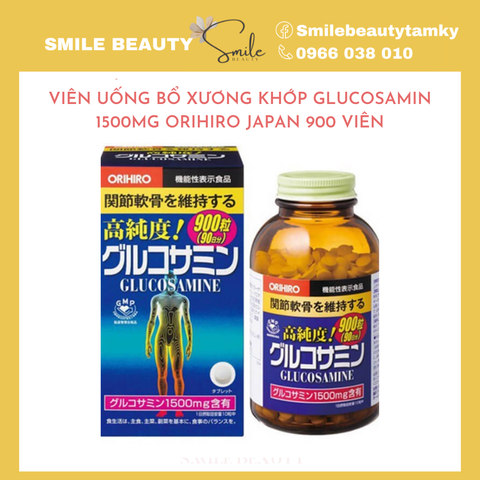 Viên uống bổ xương khớp Glucosamin 1500mg Orihiro Japan 900 viên