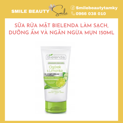 Sữa rửa mặt Bielenda làm sạch, cấp ẩm và ngăn ngừa mụn – 150ml