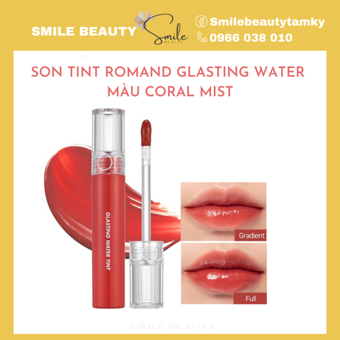 Son tint Romand Glasting Water Tint-Màu 1 Coral Mist