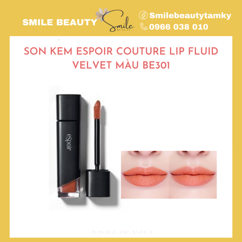 Son kem Espoir Couture Lip Fluid Velvet màu BE301- Good manner