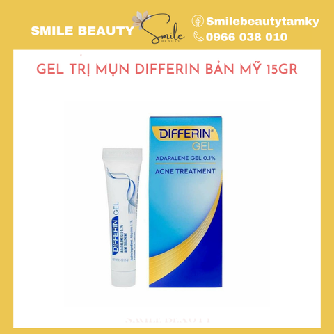 Gel giảm mụn Differin (bản Mỹ) - Gel 0.1% 15ml