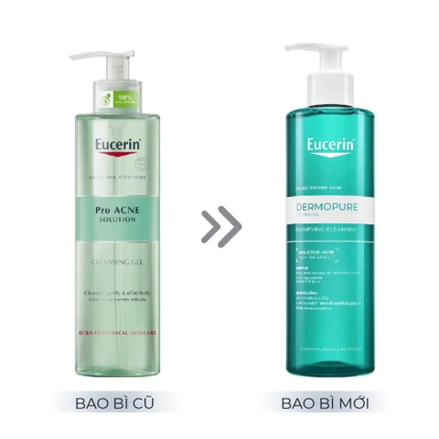 Sữa Rửa Mặt Eucerin ProAcne Cleansing Gel Cho Da Nhờn Mụn